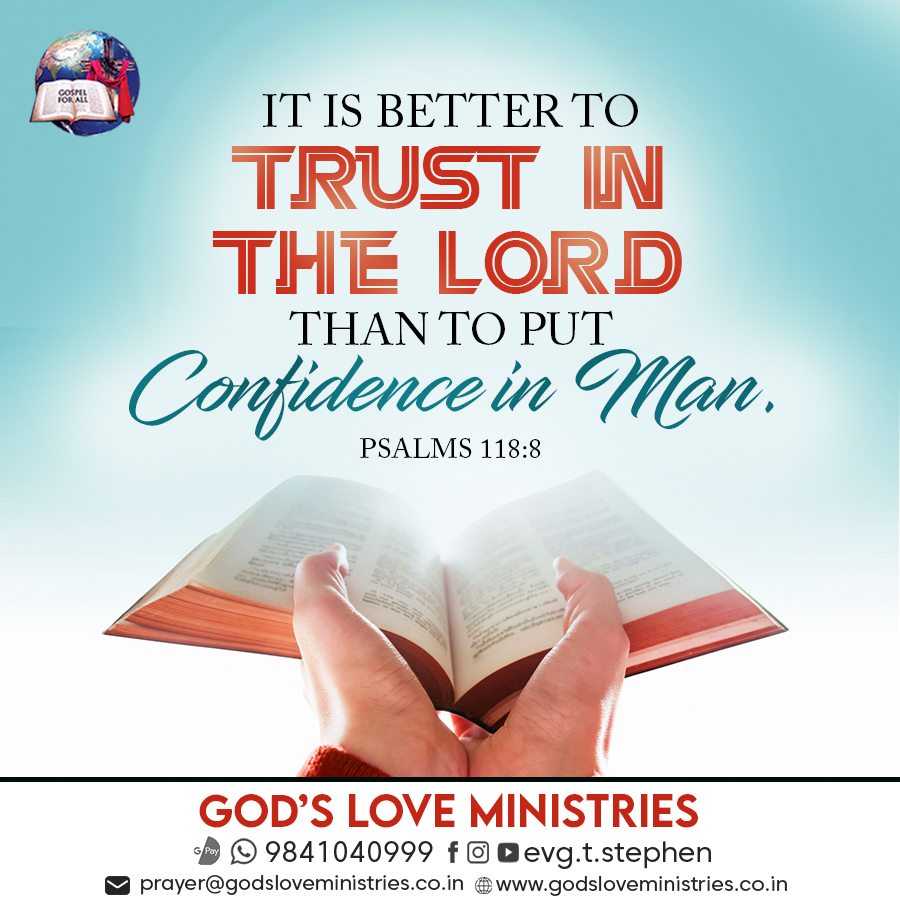 Psalm 118 8 God s Love Ministries Today s Promise