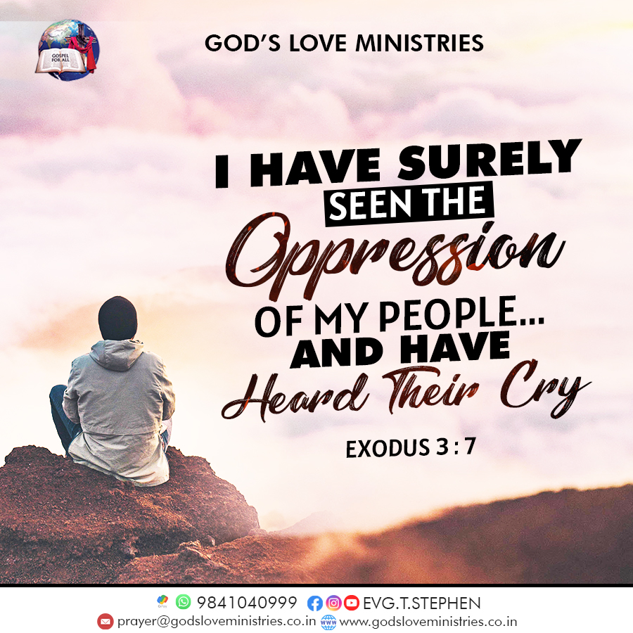Exodus 3 7 God s Love Ministries Today s Promise